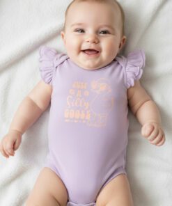 "Just a Silly Goose" Ruffled Baby Bodysuit
