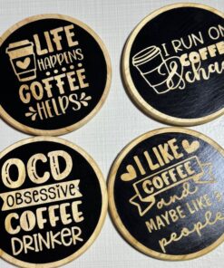 Collection of Coffee-Themed Coasters
