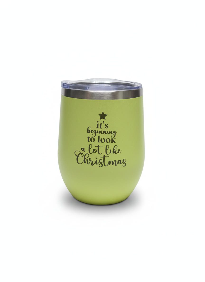"It's beginning to look alot like Christmas" Wine Tumbler
